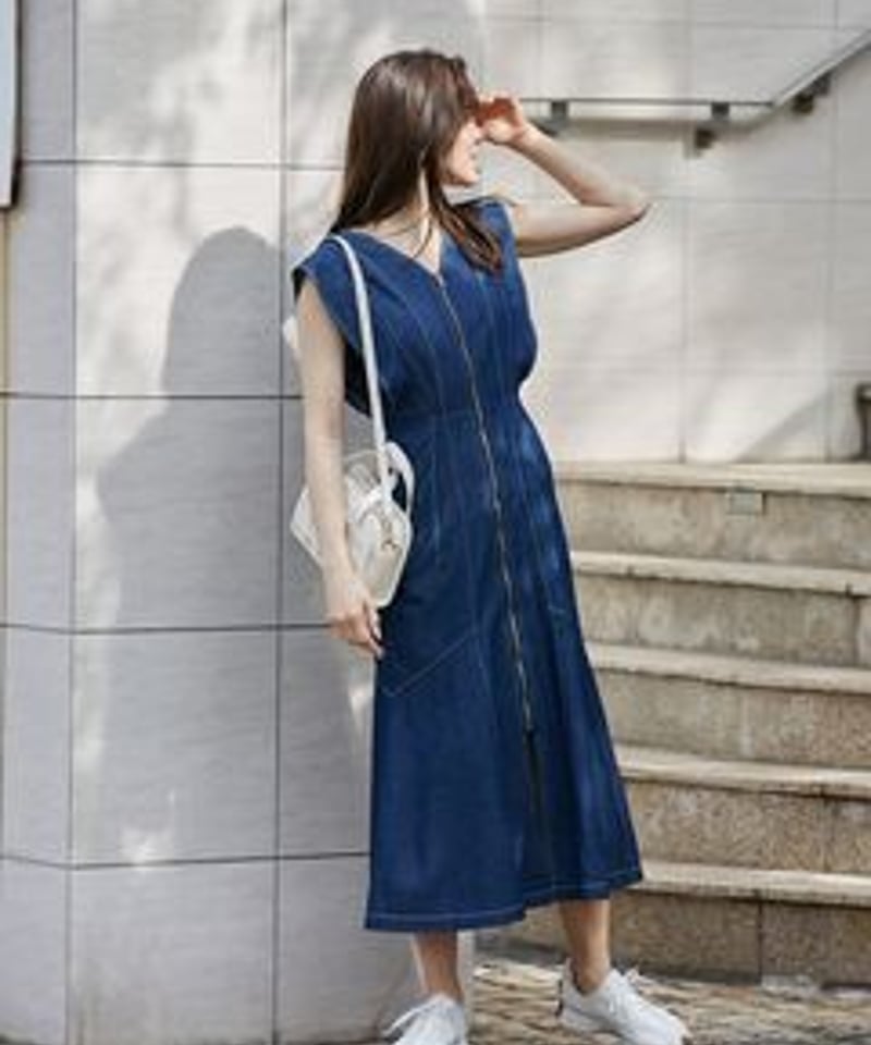 フレアスリーブデニムワンピース | Deargo 