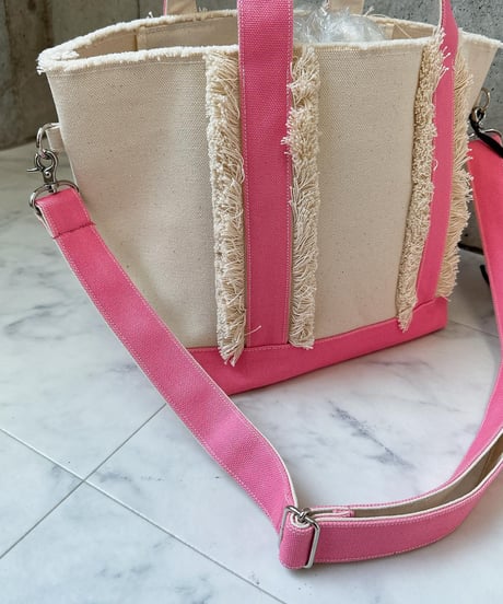 BONBON ボンボン　フリンジキャンバストートバッグ2911-1921