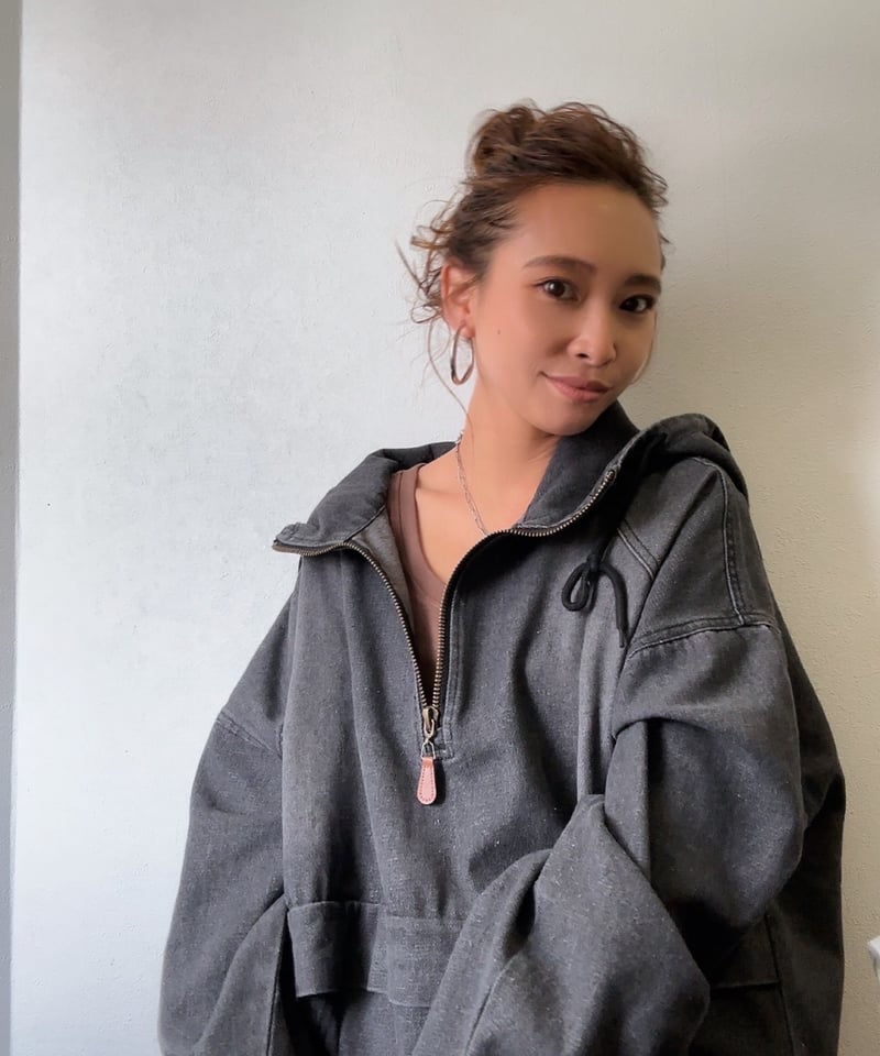 AgAwd アガウド BLACK Denim Pull Over ブラックデニムプルオーバー