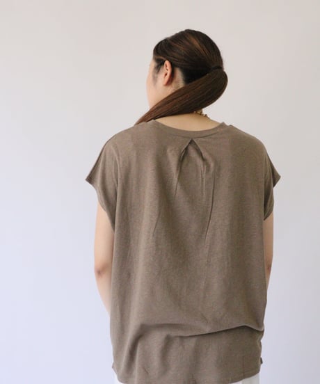 ACUTA　アクータ コットンリネンロゴTシャツ 10076836