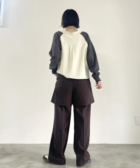 minkchair　ミンクチェアー　FOSI. フォーシ 2WAYオフショルロゴスウェット　F3292