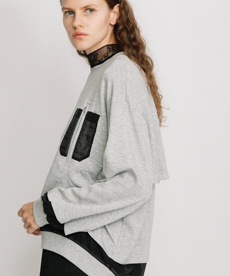 AULA AILA　アウラアイラ　シアーコンビネーションプルオーバー SHEER COMBINATION PULLOVER 1251-08010 送料無料