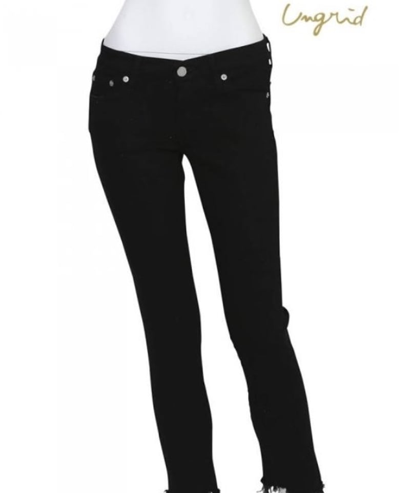 Ungrid (アングリッド) ブラックフレイドヘムストスリ 111642428501 | D 