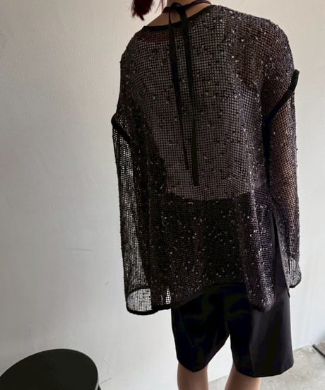 Cafune　カフネ　mesh tweed 2way pullover メッシュツィード2ウェィプルオーバー　535939
