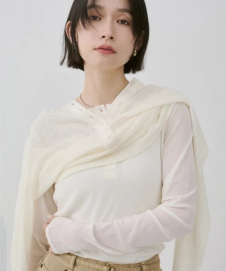 hunch ハンチ ヘンリーネック レイヤードシアートップス WAS7131 2026NEWARIIVAL