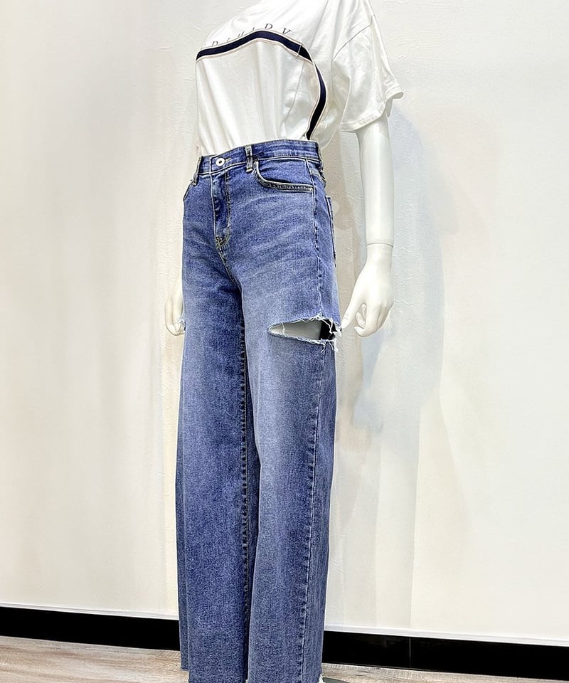 【新品未使用】DONOBAN店舗セレクトINDIMARKワイドデニム ブルーM インディマーク / ニューワイド デニム | BRAND,INDIMARK