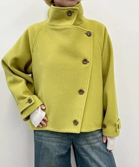 CYNICAL シニカル PECOLAMBMOSSAS100　ウールスタンドカラーショートコート　652-94007　2026予約　10月下旬発送