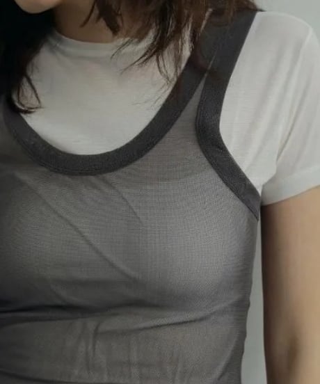 anuke アンヌーク Tulle Tank Top タンクトップ 62520621