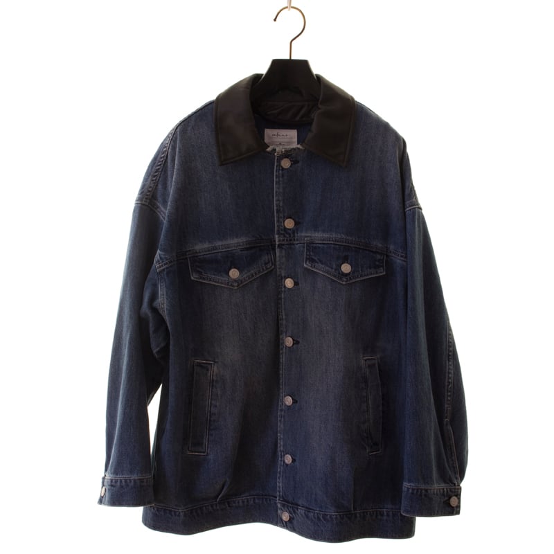 カフネ⭐︎cafune デニムジャケット Cafune カフネ 衿合皮コットンデニム ジャケット 535419 本州送料無料