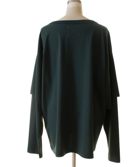 cafune カフネ PASSIONE パシオーネ ROBE　ローブ 袖レイヤード風　重ね着風　無地ロンTEE　435977