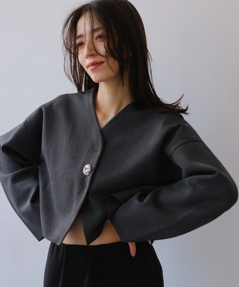 【新品】IFMEH イフメRónde knit jacket (black) IFMEH イフメ @miho× IFMEH Rónde knit jacket 本州送料無料