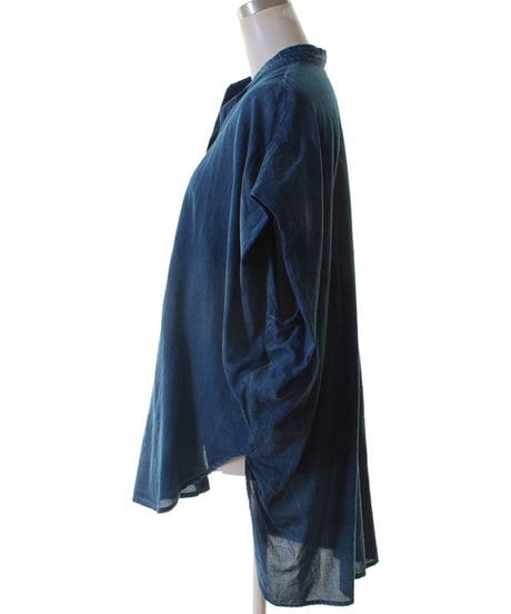 PASSIONE パシオーネ ROBE　ローブオーバーサイズ フレンチスリーブ デニム シャンブレー シャツ  626911 2026NEWARIIVAL