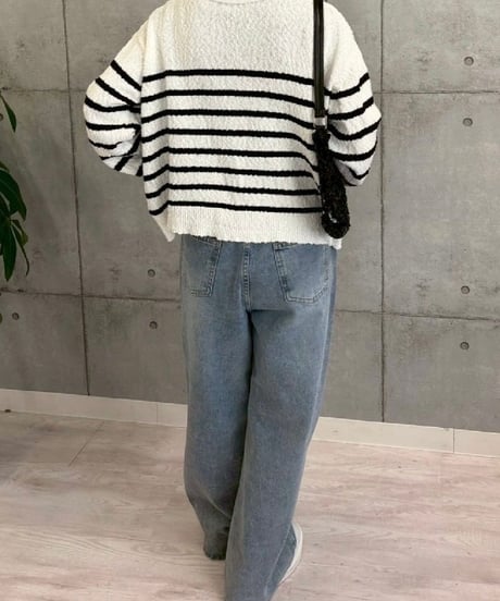 ROSIEE　ロージー ボーダースキッパー衿つきニット R781244 2026NEWARIIVAL