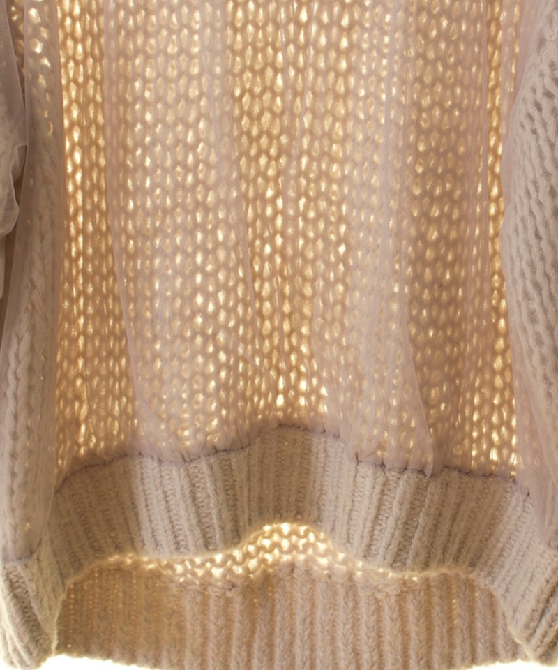 Dignite collier ディニテコリエ チュールドッキングローゲージニット