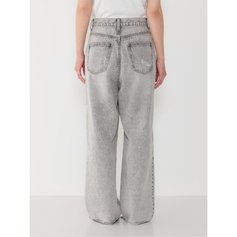 YENN HIGH RISE TUCK WIDE DENIM、デニム、グレー YENN イエン デニムパンツ HIGH RISE TUCK WIDE PANTS Y222-31010 Y253