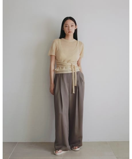 anuke アンヌーク Wrapcami Layered Knit 62620503