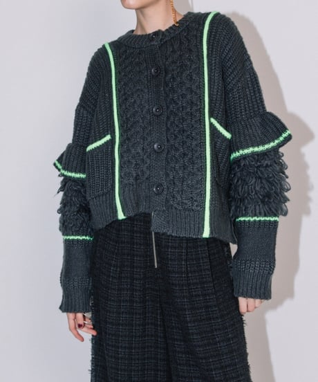 AULA AILA　アウラアイラ　ループフリンジニットカーディガン LOOP FRINGE KNIT CARDIGAN 1243-09035