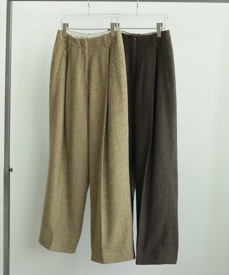 anuke アンヌーク Check Tuck Pants 62520707 | Deargo