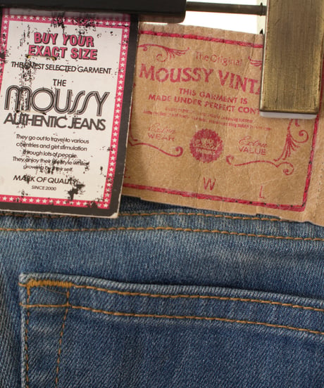 MOUSSY マウジー　フレアーブーツカットデニムパンツ　25サイズ　ブルー
