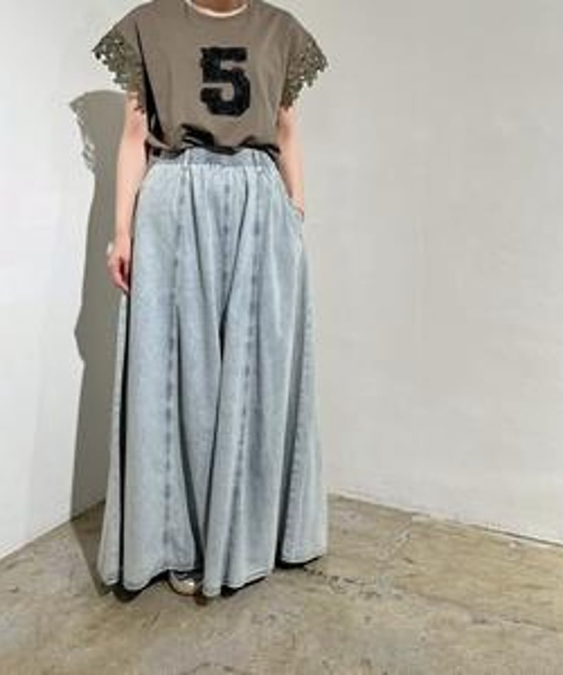 【新品未使用タグ付き】ポリーヌブロー/Pauline Bleu デニム Pauline Bleu ポリーヌブロー フロントアシンメトリーデニム