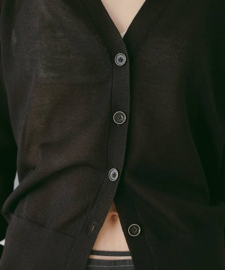 anuke アンヌーク　Highgauge Sheer Cardigan　62610522