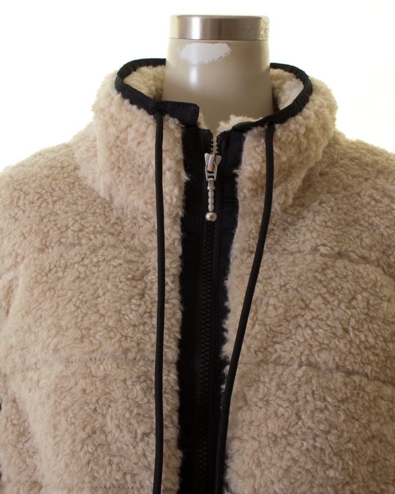 MARIED'OR マリードール ボア × タフタ 配色キルトコート 25469 本州