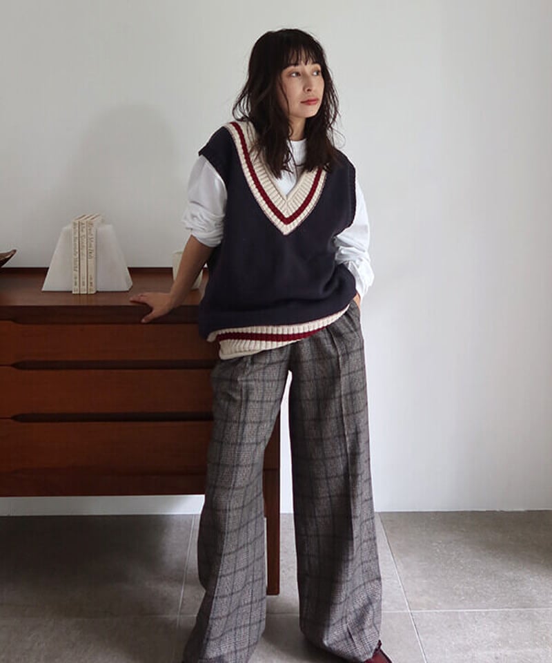 新品未使用CREDONAチルデンニットベスト　クレドナ　秋冬 CREDONA クレドナ チルデンニットベスト | Deargo