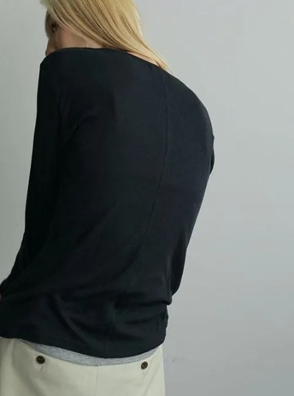 anuke (アンヌーク） Layered Sheer Long T-shirts 6252