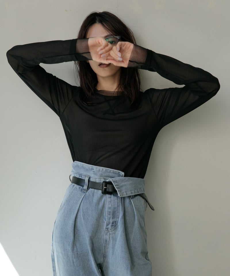 メッシュレイヤードトップ セール】キッズ メッシュレイヤードトップス 2枚セット（Tシャツ