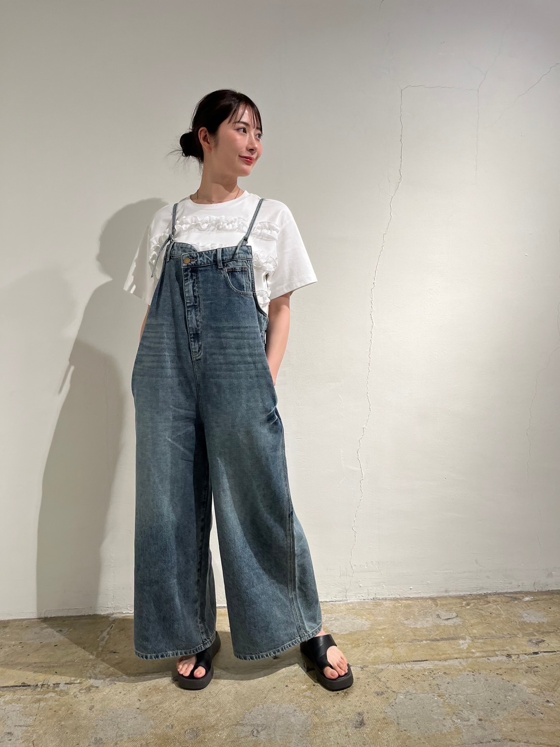 Pauline Bleu ポリーヌブロー フロントアシンメトリーデニム