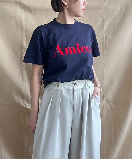 AmicoフロッキーロゴTシャツ51909Y-2