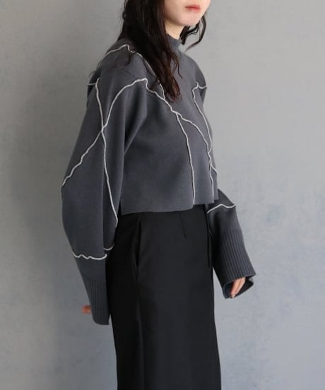 &g'aime アンジェム　RANDOM MELLOW KNIT TOPS/986-65008