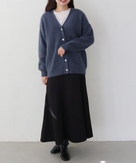 FOX混片畦Vネックカーディガン