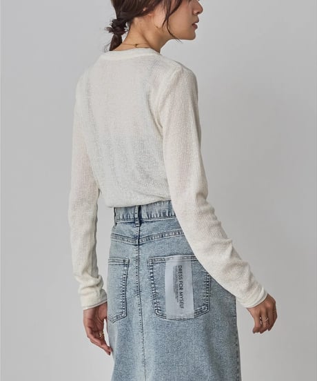 hunch ハンチ ヘンリーネック レイヤードシアートップス WAS7131 2026NEWARIIVAL