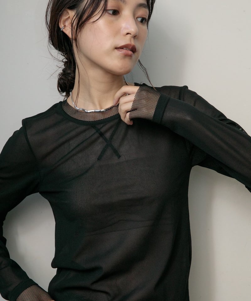 AgAwd アガウド メッシュレイヤードトップス 2522-661739 | Deargo