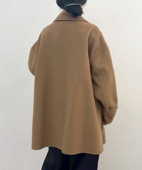 シャルムショートビーバー　ストール付きウールコート　652-94001　2026AW　9月下旬発送