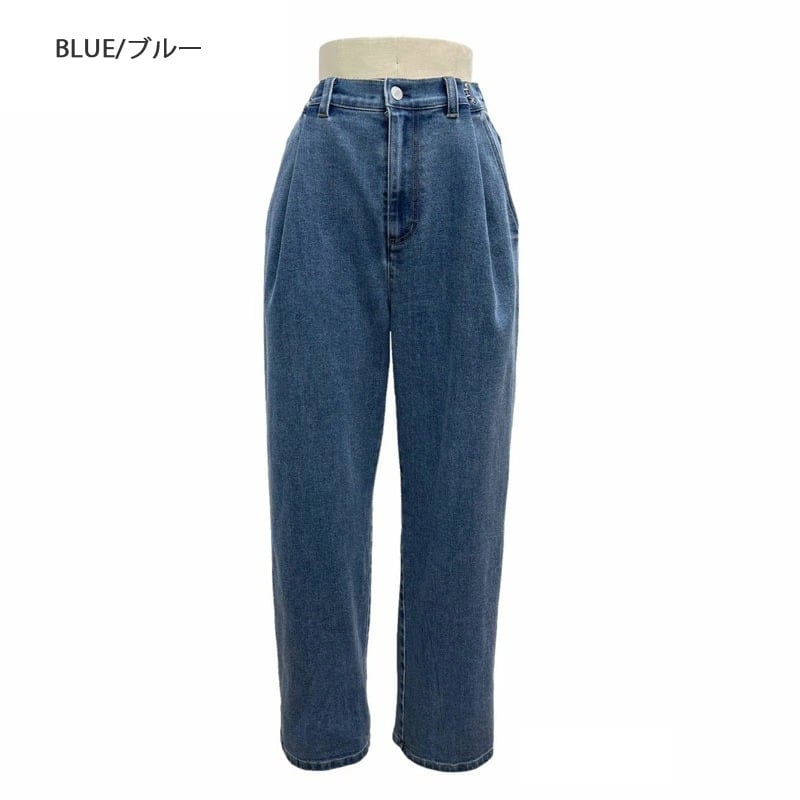 ayane新品未使用⭐アジャスター付き　タックデニムパンツ⭐ストレッチ素材 ayane アヤン アジャスター付きタックデニム 814309 送料無料