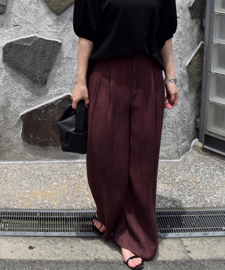 ROSIEE ワイド　箔パンツ ROSIEE】ワイドタックテンセルパンツ | selectshop kusukusu