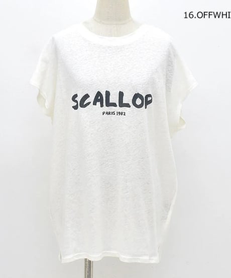 ACUTA　アクータ コットンリネンロゴTシャツ 10076836