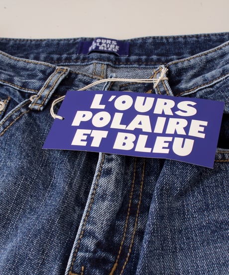 L'ours Polaire et Bleu　ストレートセミワイドデニム　24316010