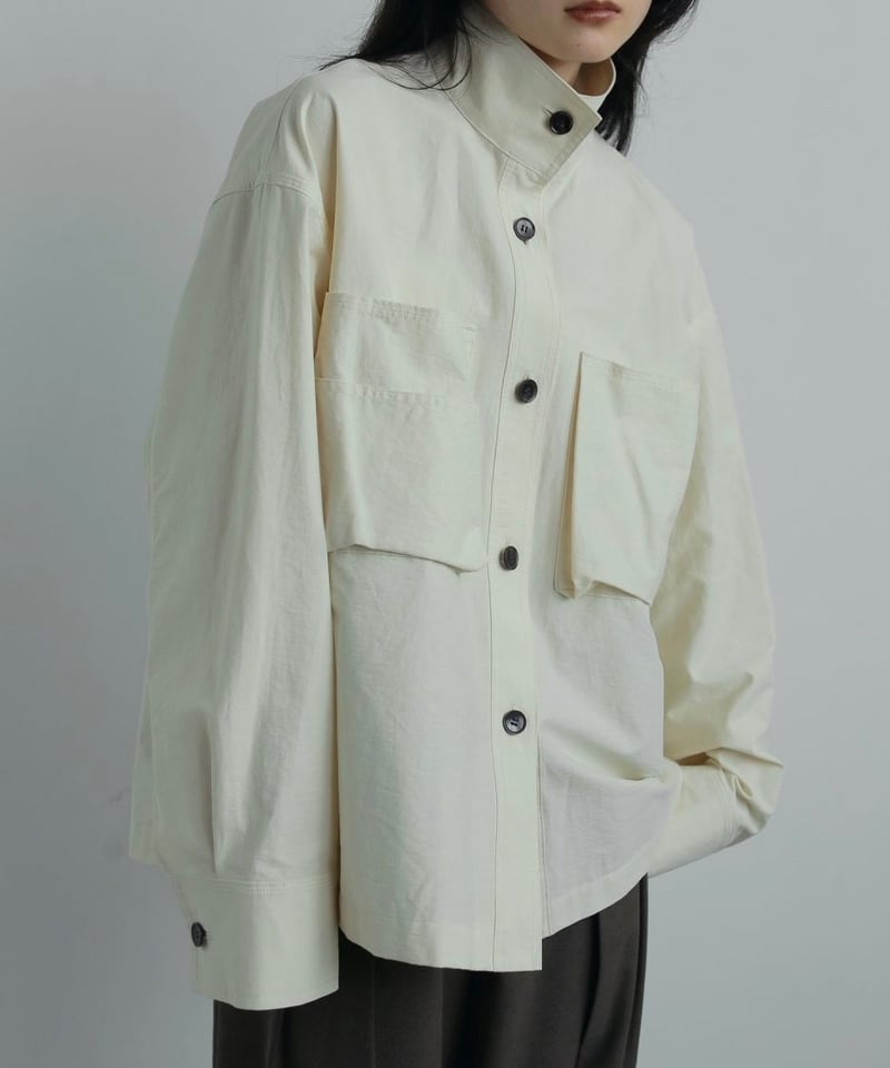 まる anuke 新作　シャツ　スタンドカラー anuke アンヌーク Pocket Standcollar Shirts 62520408
