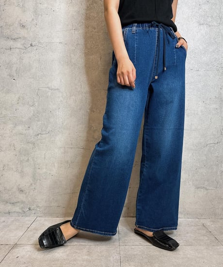 Praia　プライア　ハイストレッチワイドデニム 　7533