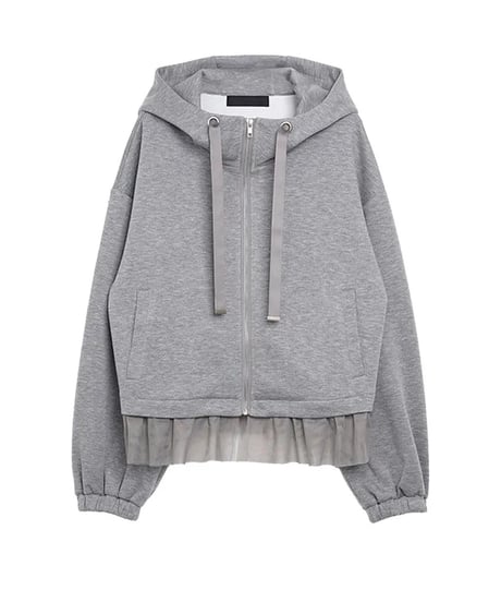 ♥️Micalle MicalleパールdenimジャケットGジャン セール】ルーズミドル丈デニムジャケット（Gジャン）（デニム