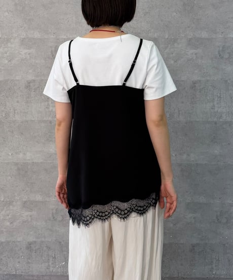 Anna Kerry　アンナケリーレースヘムアシンメトリーキャミソール 85261716 2026NEWARIIVAL