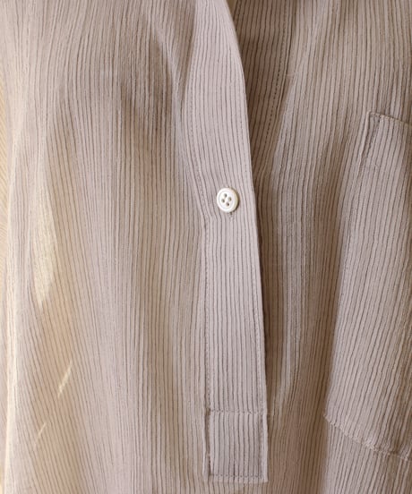 cafune カフネ PASSIONE パシオーネ ROBE　ローブ 楊柳素材ストライプヘンリーネックシャツ　625901　2026NEWARIIVAL