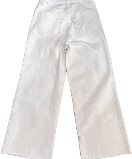 INDIMARK カットオフ ワイドパンツ ホワイト WJ185