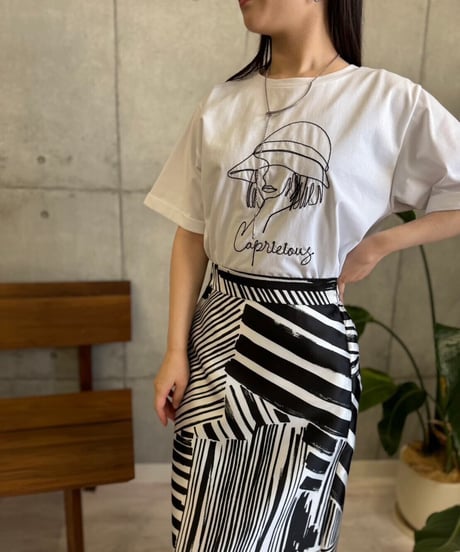 ROSIEE　ロージー R010307　女の子柄コード刺繍Tシャツ