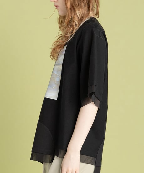 AULA AILA　アウラアイラ　SHELL PRINT T-SHIRT シェルプリントTシャツ　1251-08052