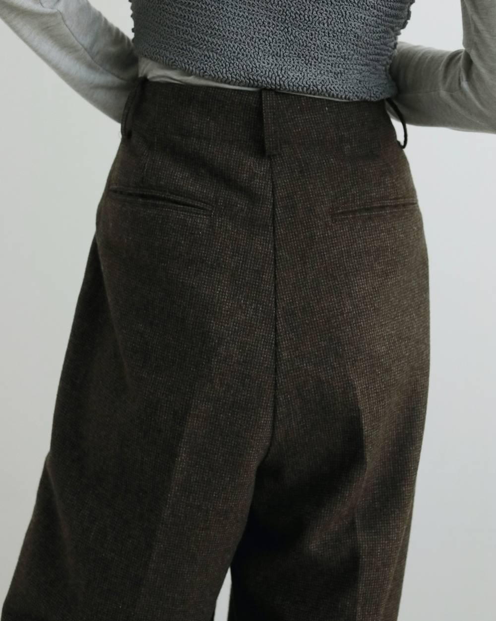 anuke アンヌーク Check Tuck Pants 62520707 | Deargo