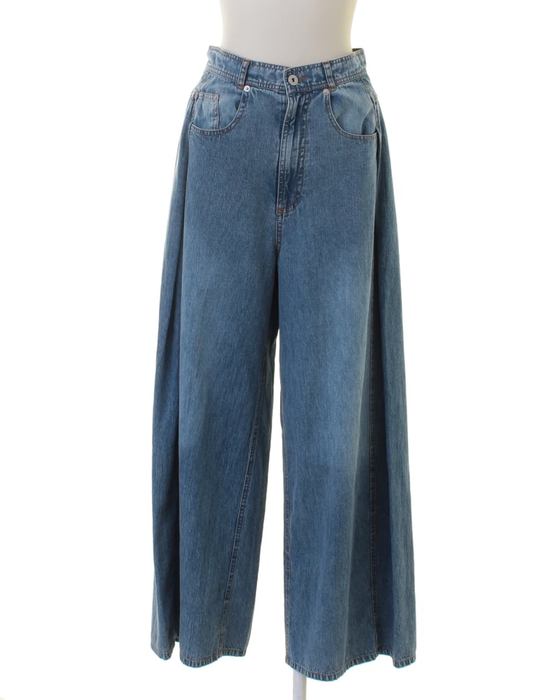 新品タグ付 シニカル デニム ワイド パンツ ブリーチ Lサイズ Mal. CYNICAL シニカル ブリーチワイドデニムパンツ612-96073 2026NEWARII